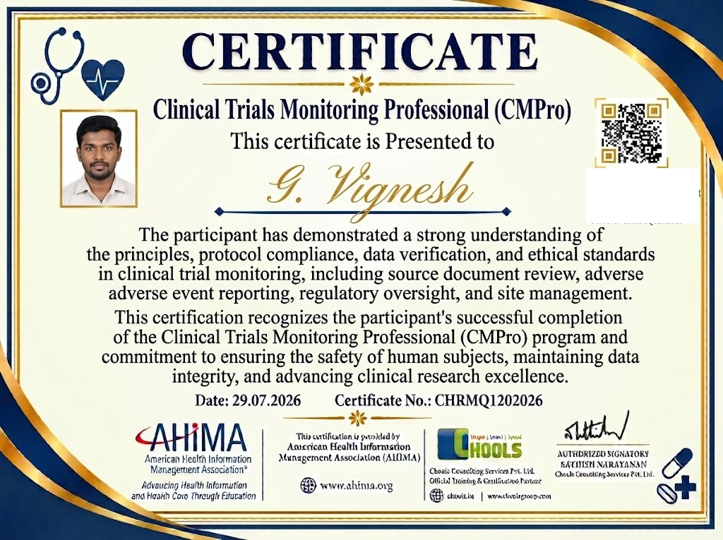 Healthcare and Pharma Program Certificate